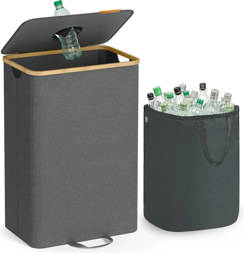 SONGMICS konyhai Palack gyűjtő, 100 literes, szürke