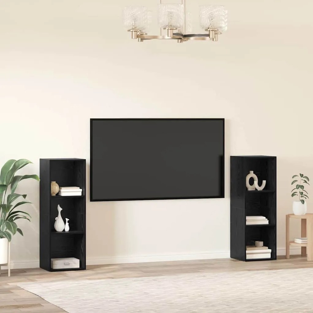 TV szekrény garnitúra 2 pcs Musta tammi 107 x 35 x 37 cm
