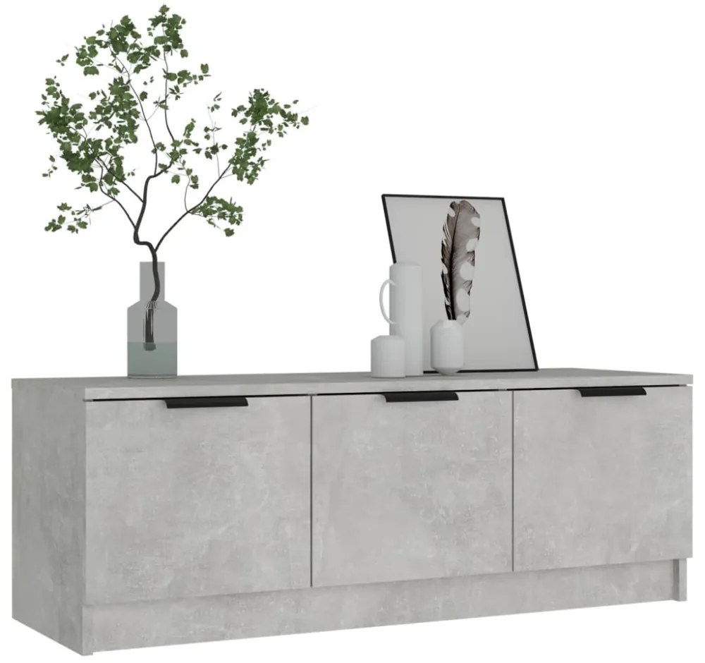 betonszürke szerelt fa TV-szekrény 102 x 35 x 36,5 cm