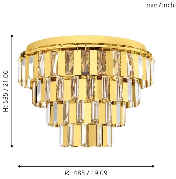 Eglo 99096 - Csillár ERSEKA 7xE14/40W/230V