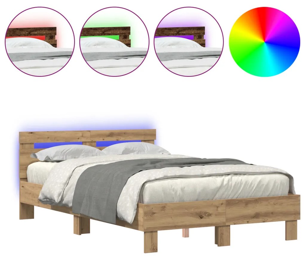 Tölgy Ágykeret Mesteri Tölgy Furnérozott Fa 120 x 190 cm Tartós