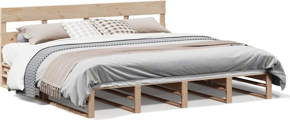 vidaXL tömör fenyőfa ágy matrac nélkül 180 x 200 cm