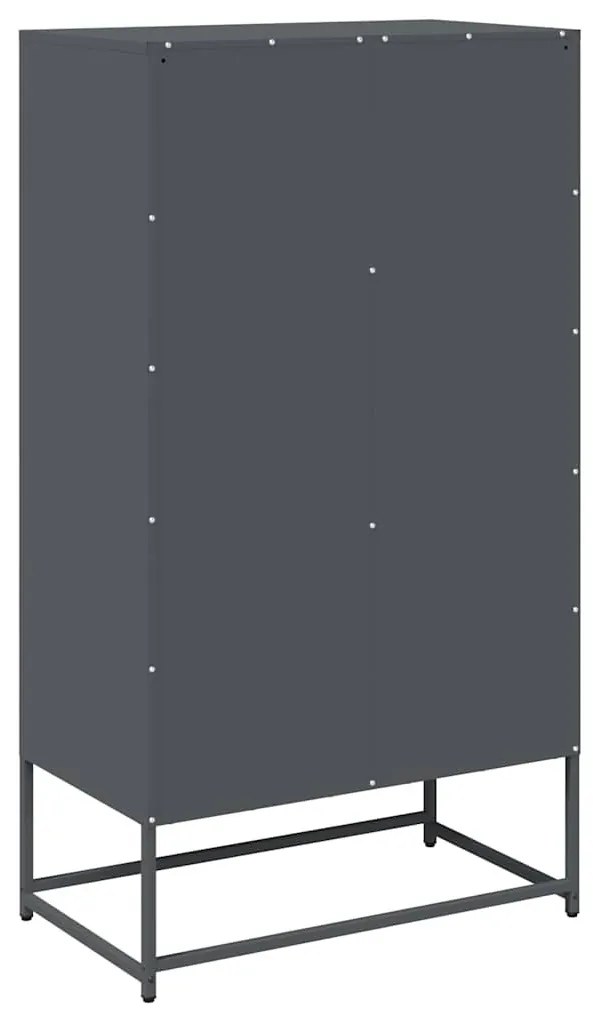 Highboard antracit 68x39x123 cm Acél