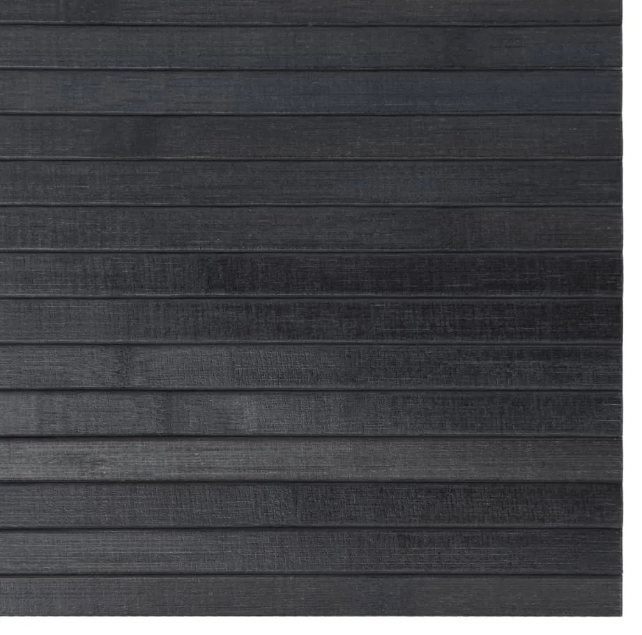 négyszögletű szürke bambusz szőnyeg 60 x 100 cm
