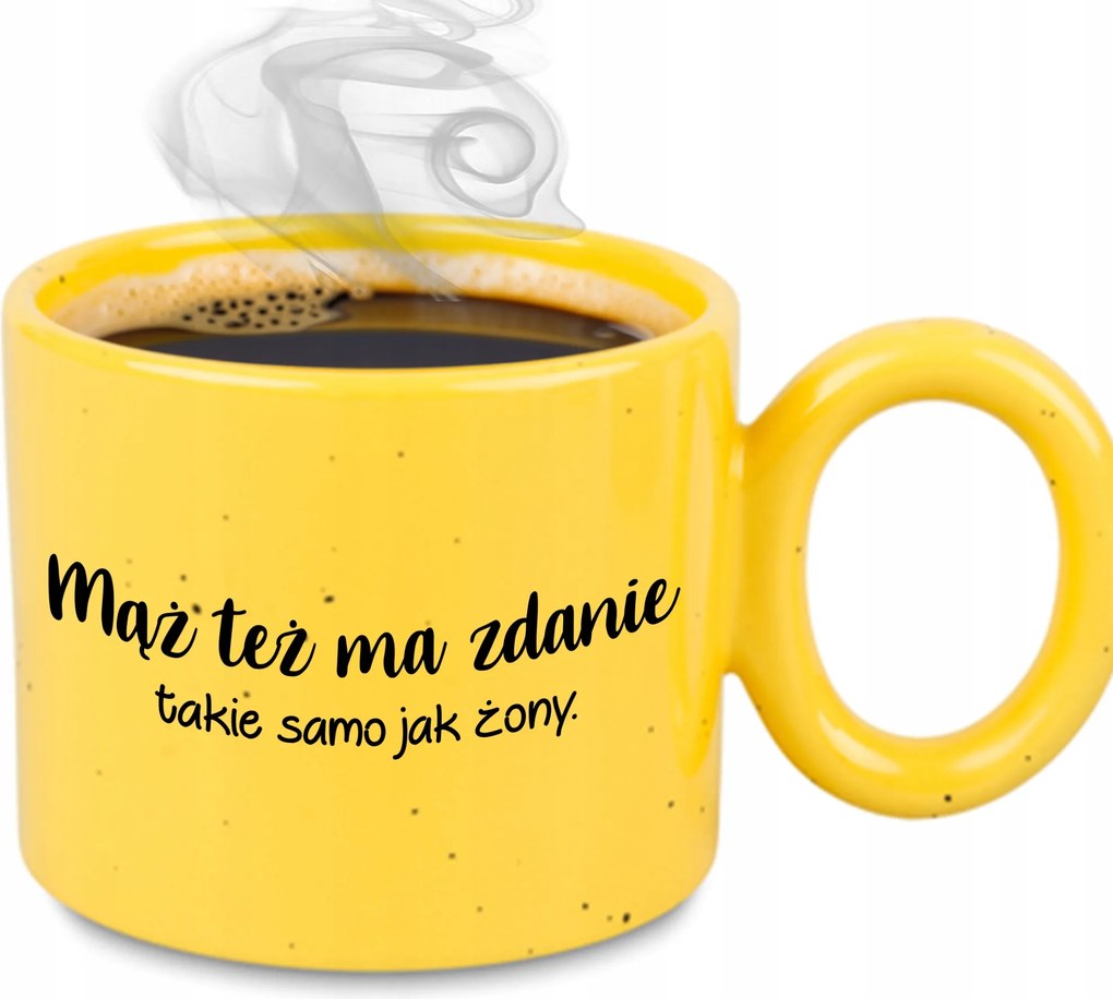 Bögre XXL Ravenna Sárga Férjnek Évfordulós Ajándék Férjnek is Van Véleménye