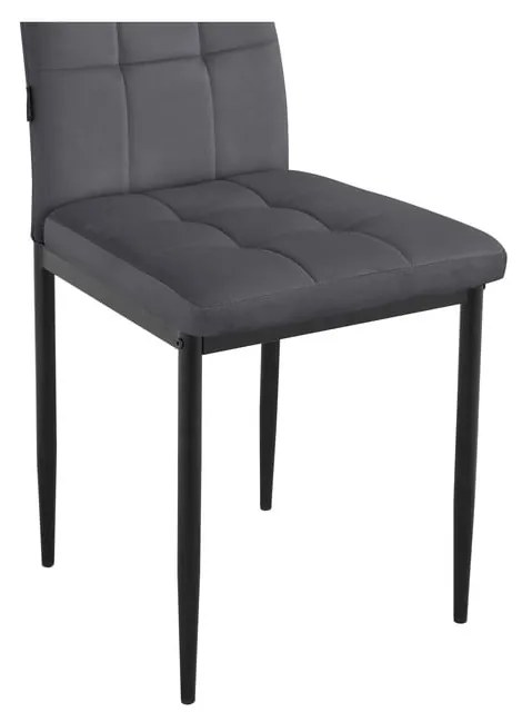 Antracitszürke bársony étkezőszék szett 2 db-os Becca – Støraa