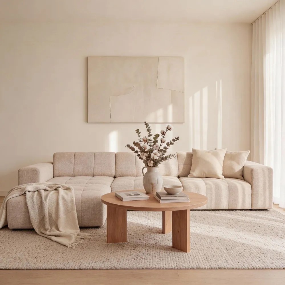 Bézs sarokkanapé (bal oldali) Chicago – Cosmopolitan Design