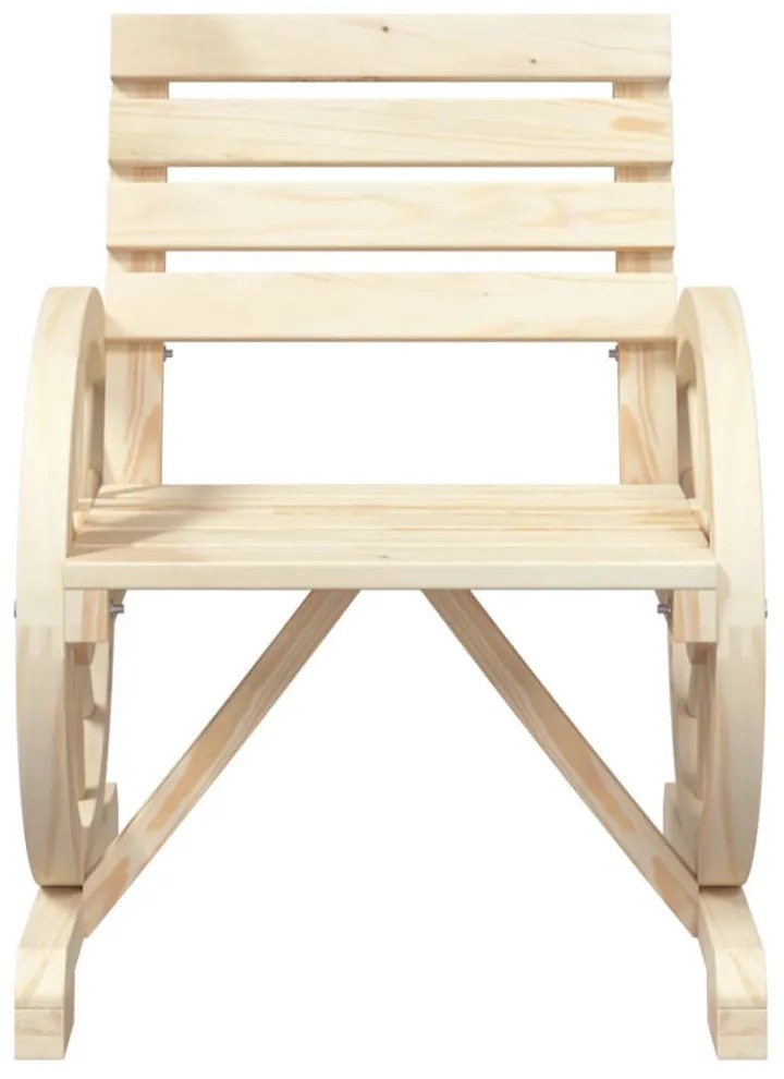 4 db tömör fenyőfa kerti szék