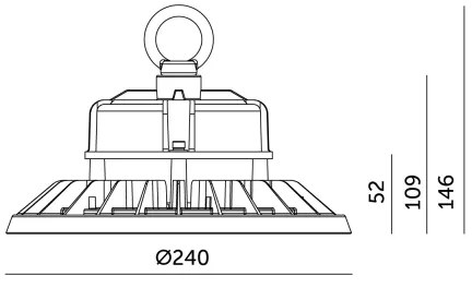 LED Mennyezeti ipari lámpa RIO PRO HIGHBAY LED/100W/230V 4000K IP65