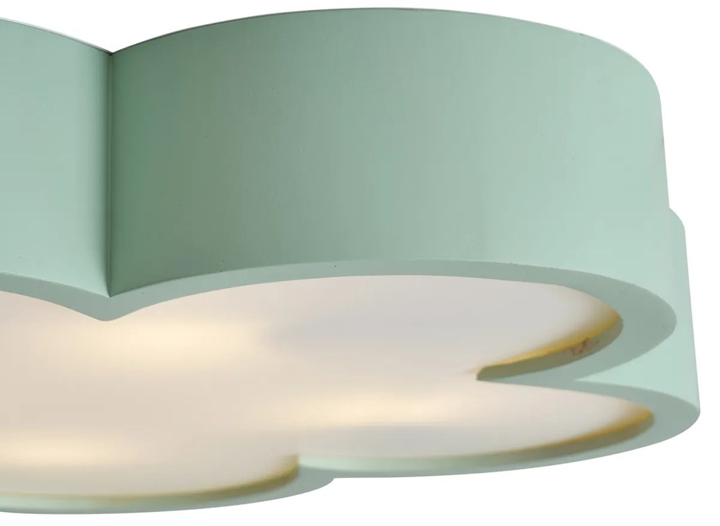 Gyerekszoba mennyezeti lámpa zöld-fehér - Lucille