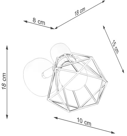 Sollux SL.1105 - Fali spotlámpa ARTEMIS 1xE14/40W/230V fekete
