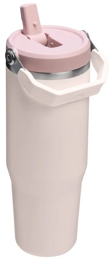 Világos rózsaszín rozsdamentes acél termosz 890 ml IceFlow™ Flip Straw 2.0 Tumbler Rose Quartz – Stanley