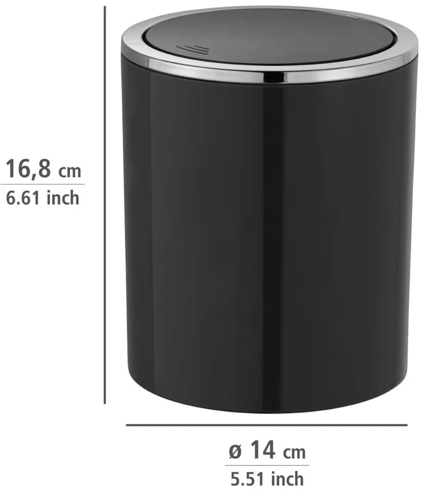 Inca fekete szemetes, 2 l - Wenko