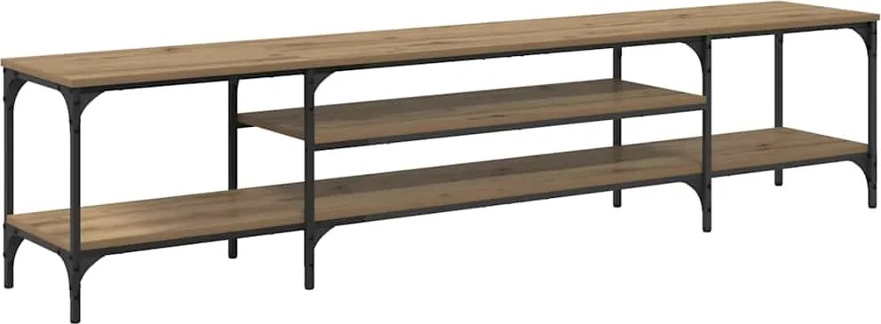 vidaXL TV szekrény Artisan tölgy 201 x 35 x 45 cm Műszaki fa és vas