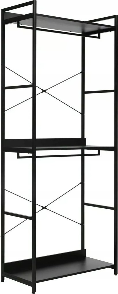 Könyvespolc oszlop szekrény Rin A fekete Sig