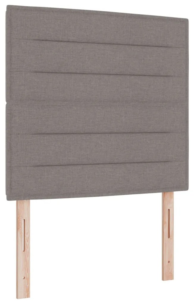 Box Spring Ágy Matraccal Bézs 80x200 cm Szövet