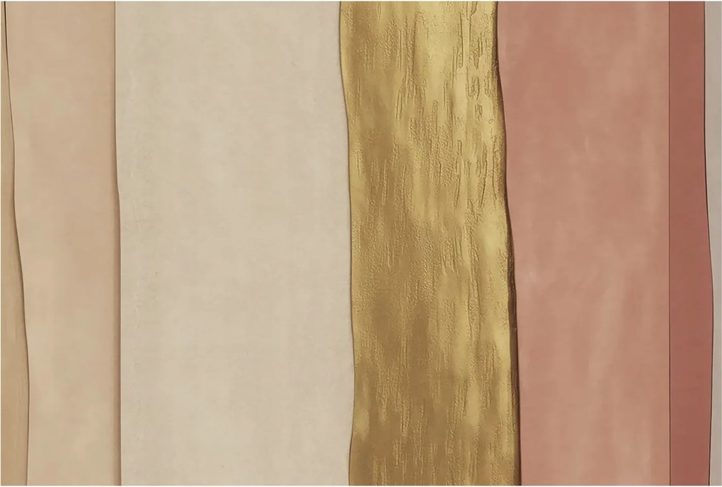 Flizelin Dekoratív fotótapéta Hálószobába Hullámos csíkok 104x70 Ragasztó