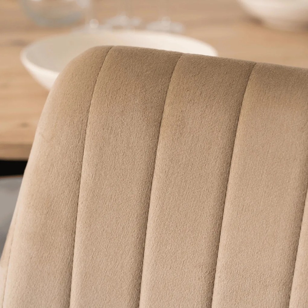 Bézs Bársony Étkezőszék. BARI