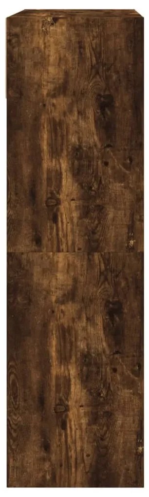 füstös tölgy cipőszekrény 2 kihajtható fiókkal 80x34x116 cm