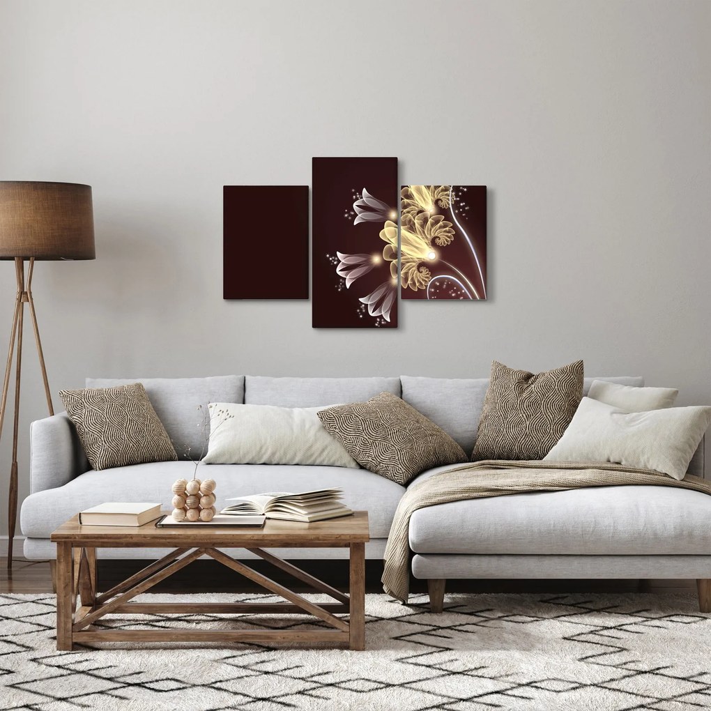 Kép - fényes virágok (90x60 cm)
