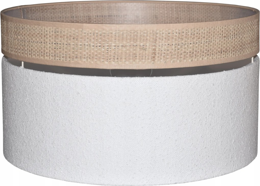 Lámpaernyő Álló Lámpa Túlnyúlás 40 E27 Fehér Boucle Venosa Rafia Ratan Boho