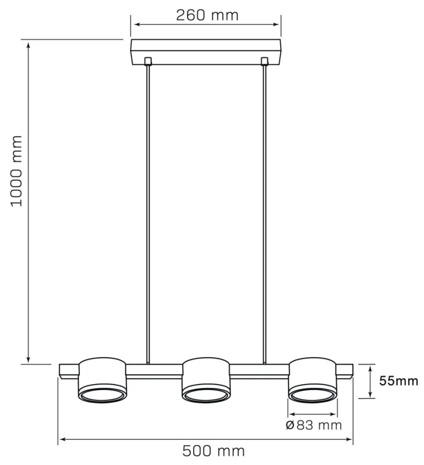 Polux MIRELLA 327321 Lepel lámpa 3x10W/GX53 4000K 660lm IP20