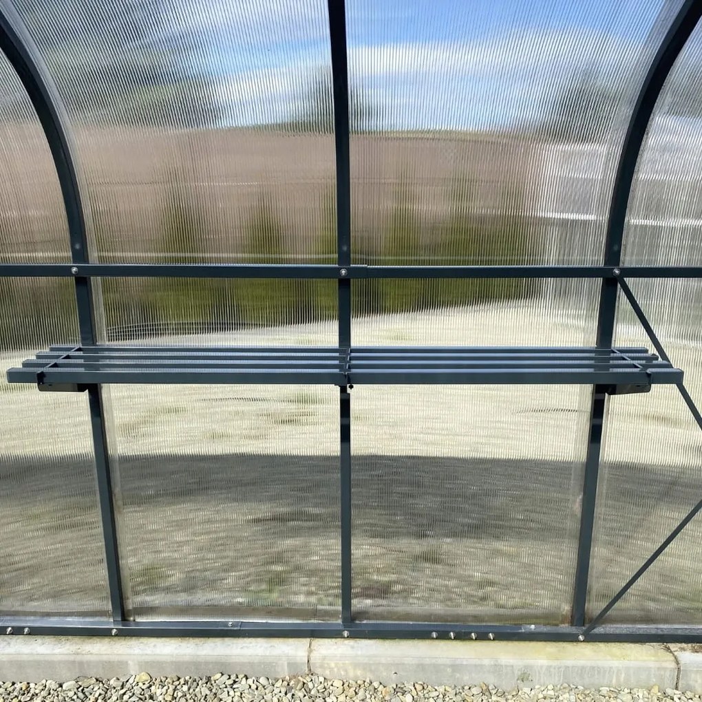 Polc polikarbonát üvegházhoz 150 cm Ptf Lengyel Antracit Premium Plus