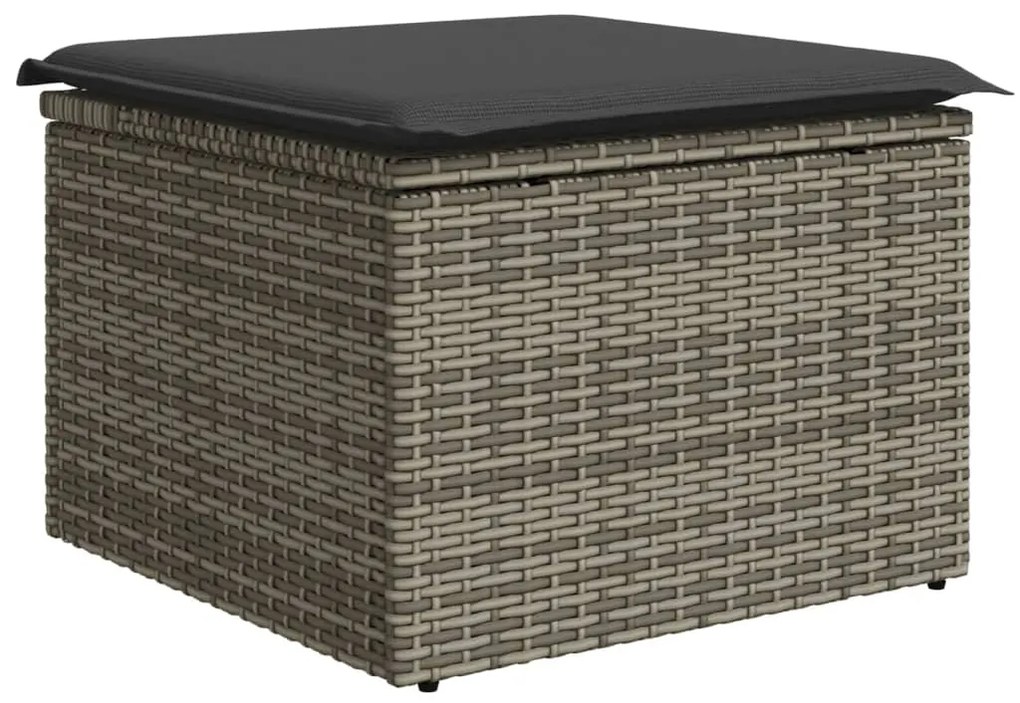 vidaXL szürke polyrattan kerti szék párnával 55 x 55 x 37 cm