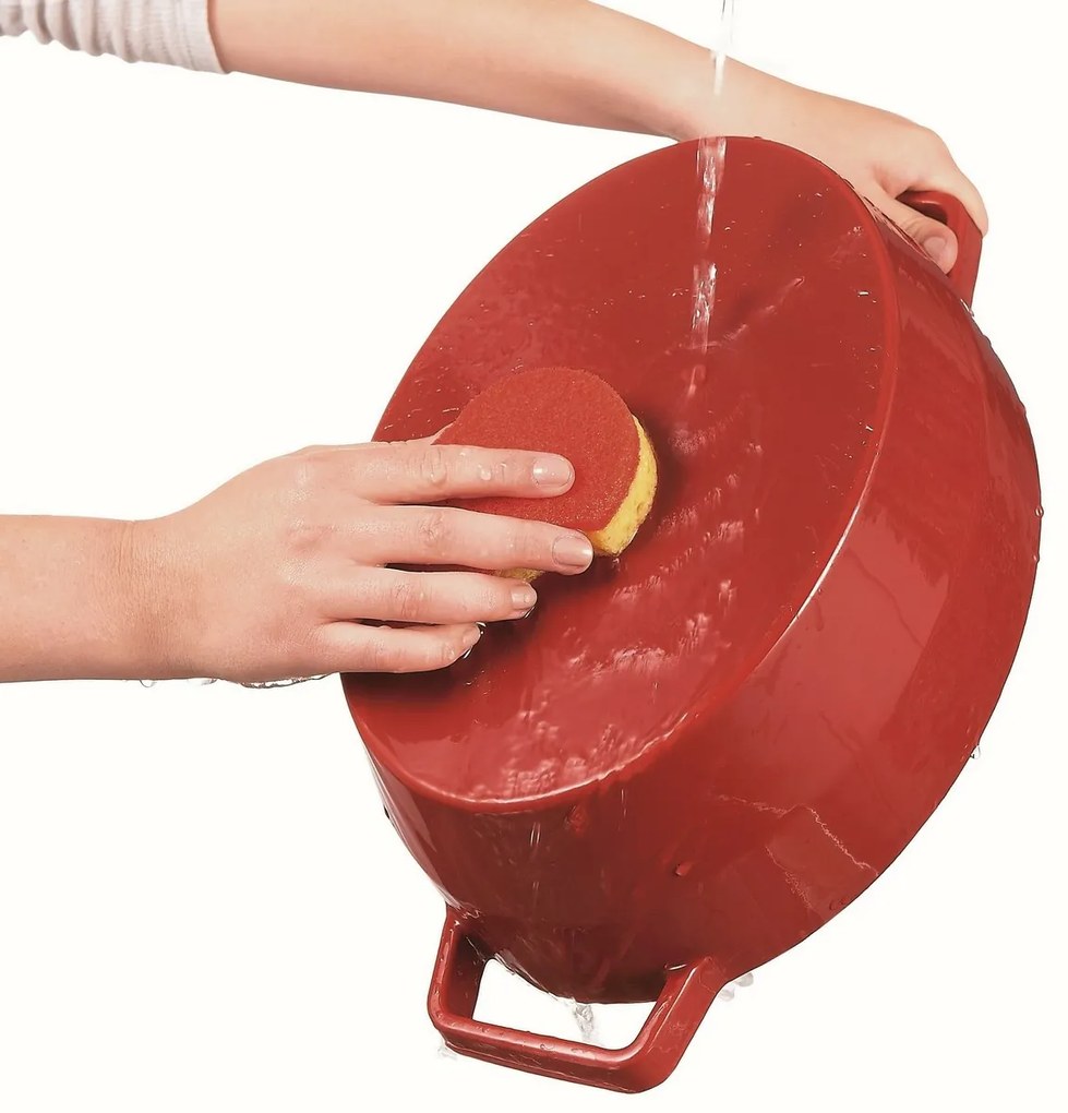 Pyrex öntöttvas lábas fedővel, 4 l, 29 x 21 cm,piros, 4 l