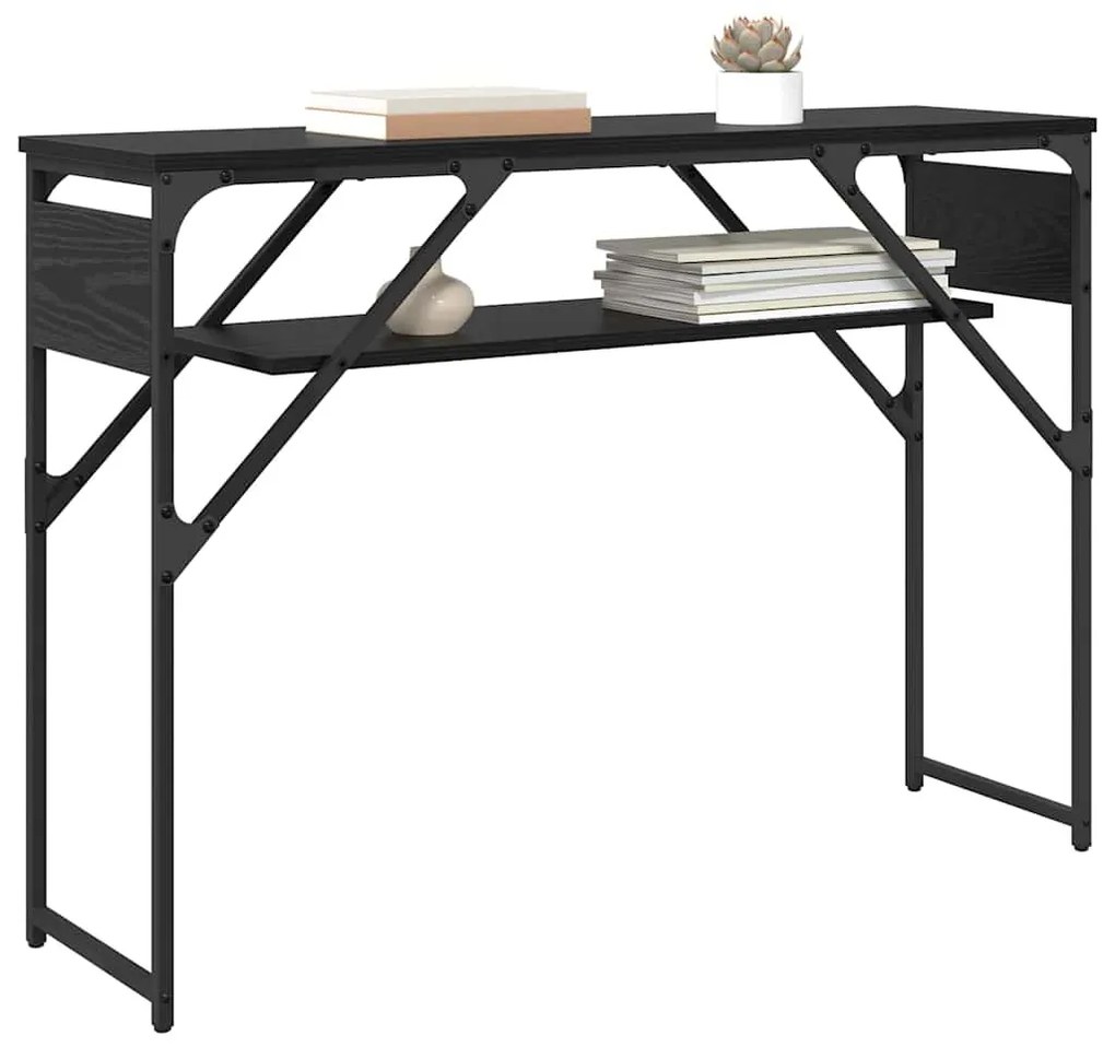 Konzolasztal Fekete tölgy 105x30x75cm Faanyag