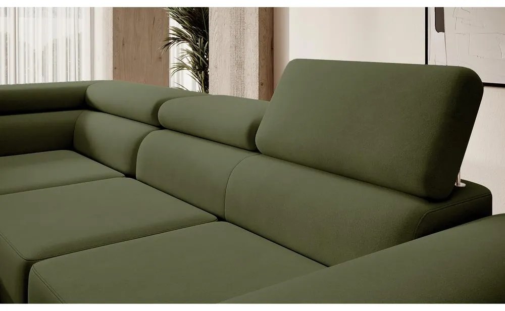 Sarokkanapé Stiletto (B) (zöld + ezüst). Akció -15%. 1099714