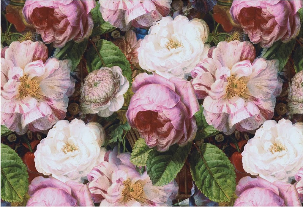 Fotótapéta Flizelin Szoba tapéta Virágos elegancia 152x104 Ragasztó