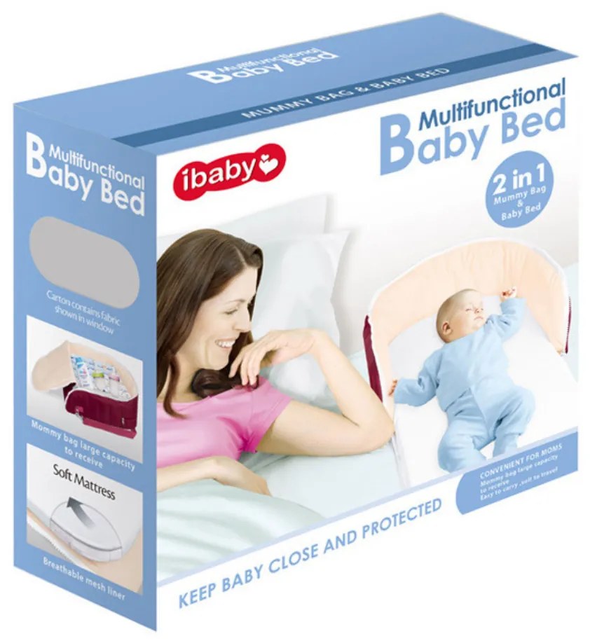 ibaby Baby Bed kék hordozható babafészek