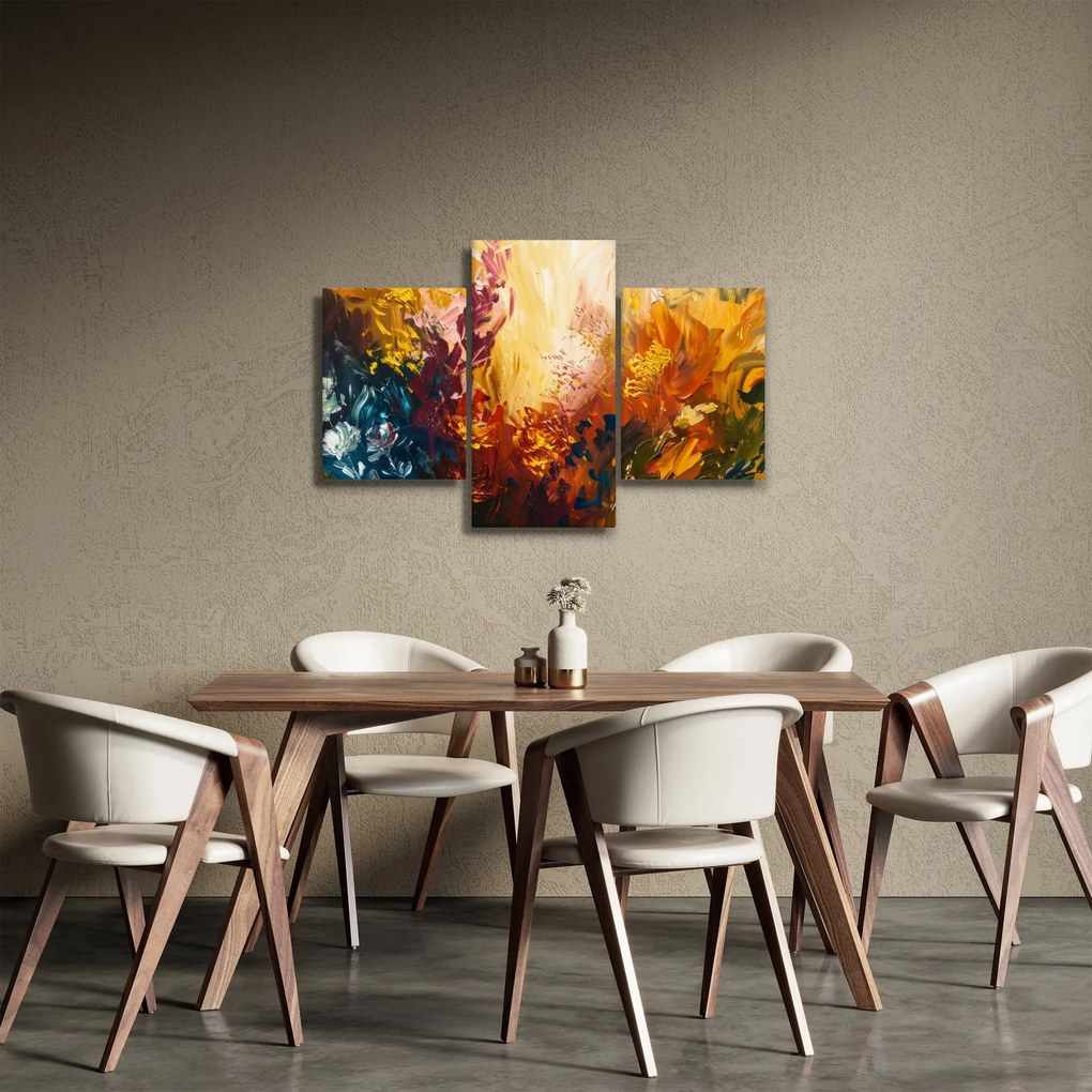 Kép - Absztrakt festmény a virágokról (90x60 cm)