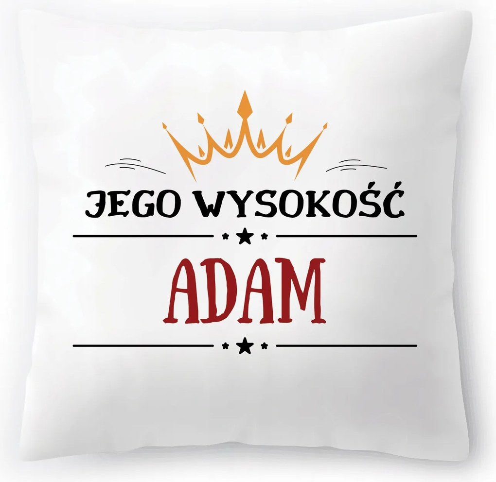 Ádám párna Születésnapra Ajándék Fotóval Fehér 40x40 cm