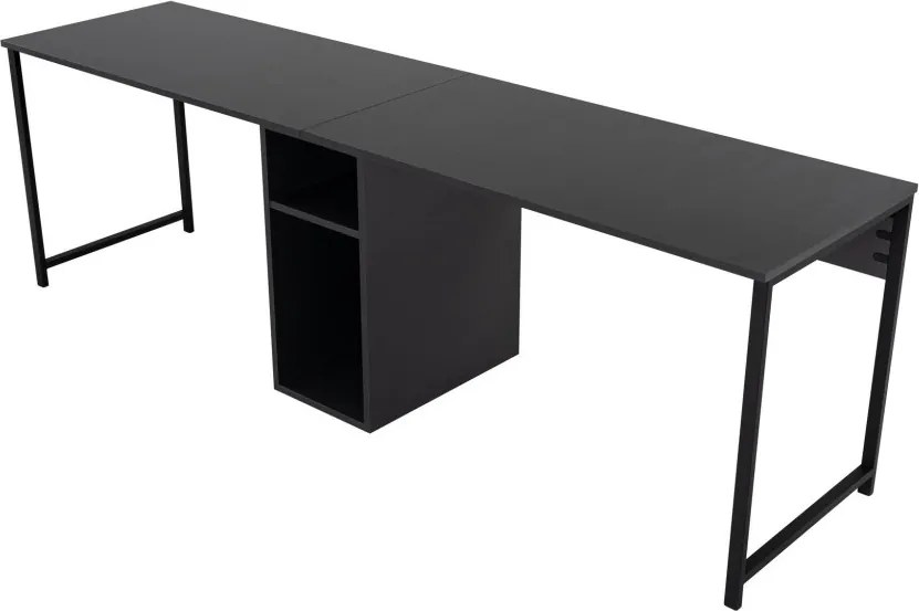 Twin Study Desk - antracit/fekete íróasztal