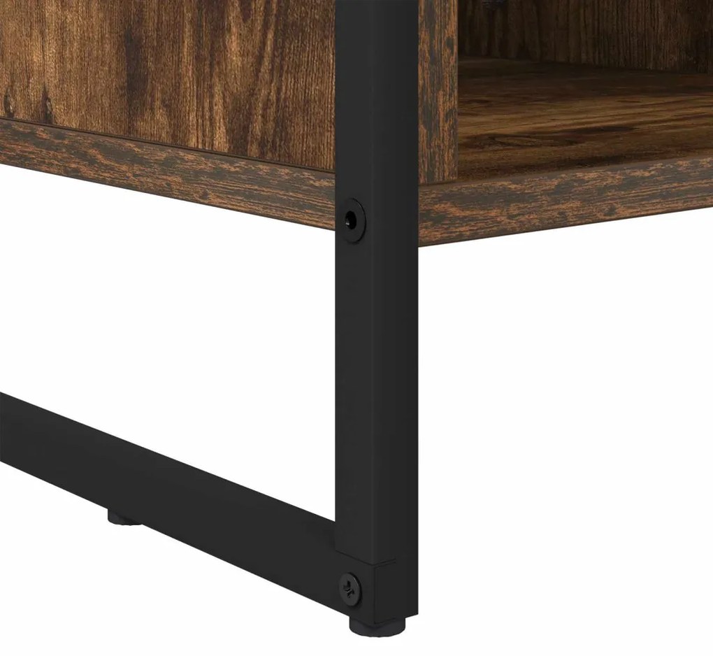 Cipőszekrény tárolóval Füstös tölgy 60 x 35 x 44 cm Faanyag