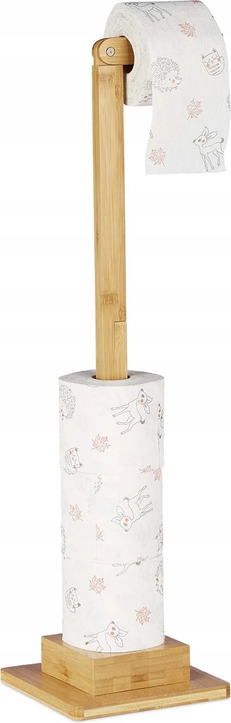 Fürdőszobai WC-papír tartó állvány bambusz Relaxdays/ r131
