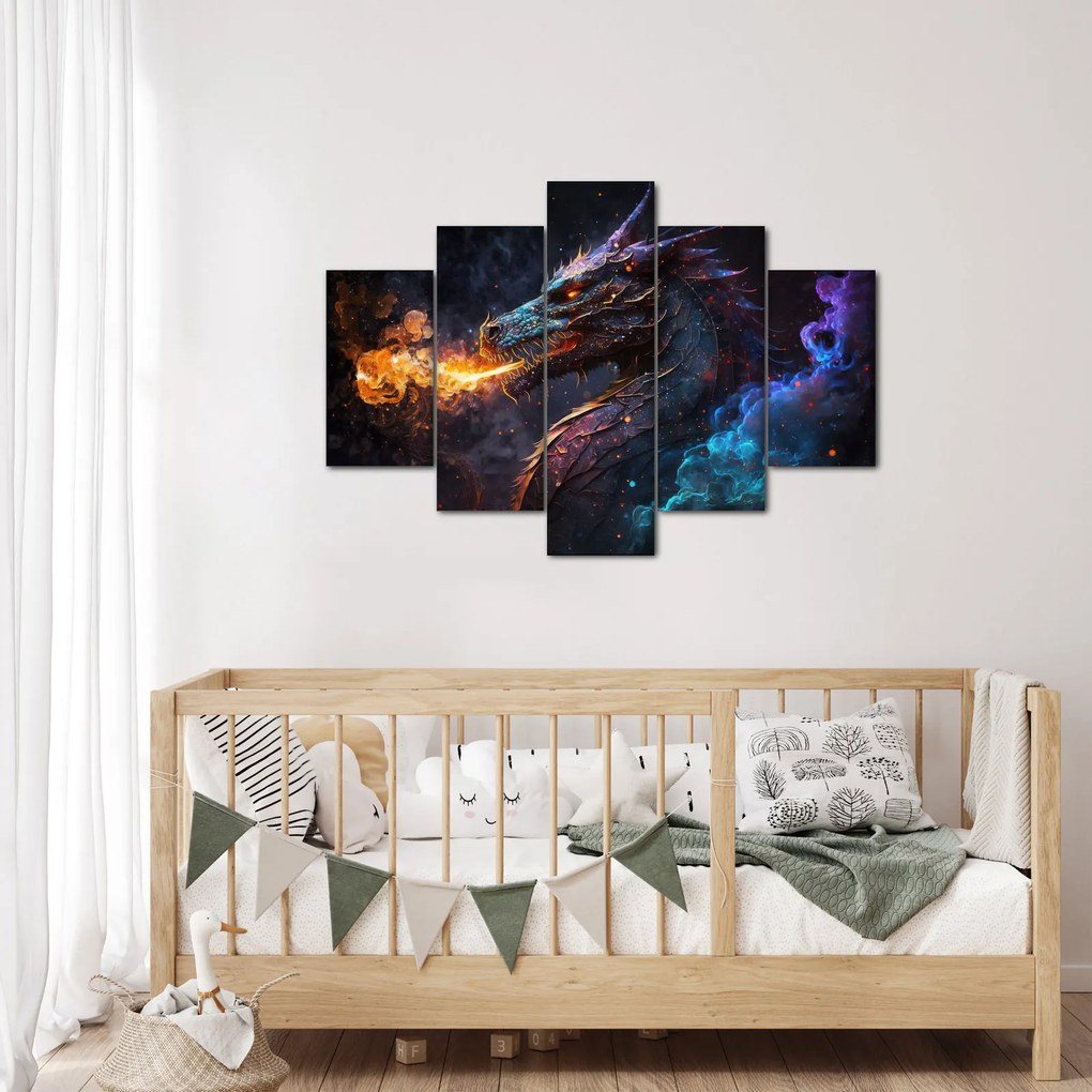 Kép - Lángokat köpködő sárkány (150x105 cm)