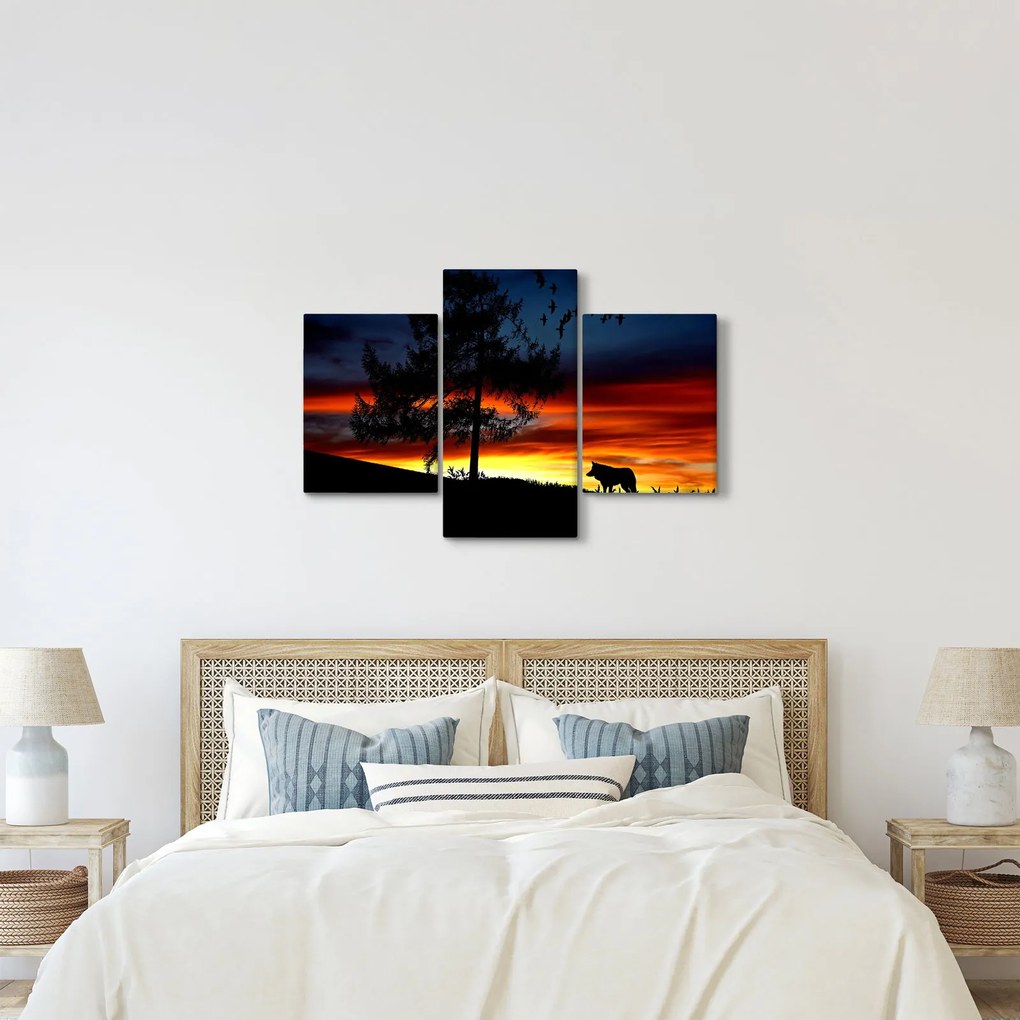 Kép - Farkas sziluettje (90x60 cm)