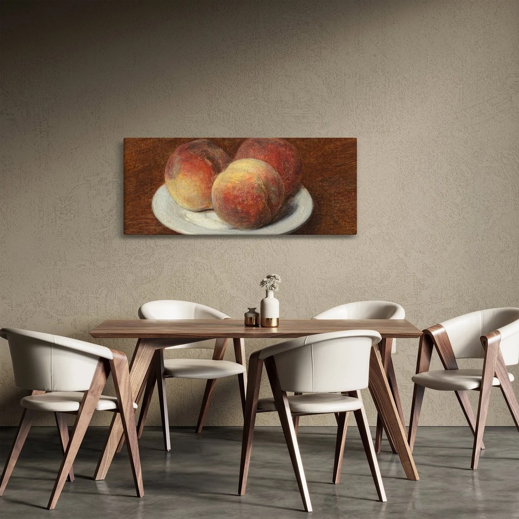 Kép - Henri Fantin-Latour, Three Peaches on a Plate, reprodukciók (120x50 cm)