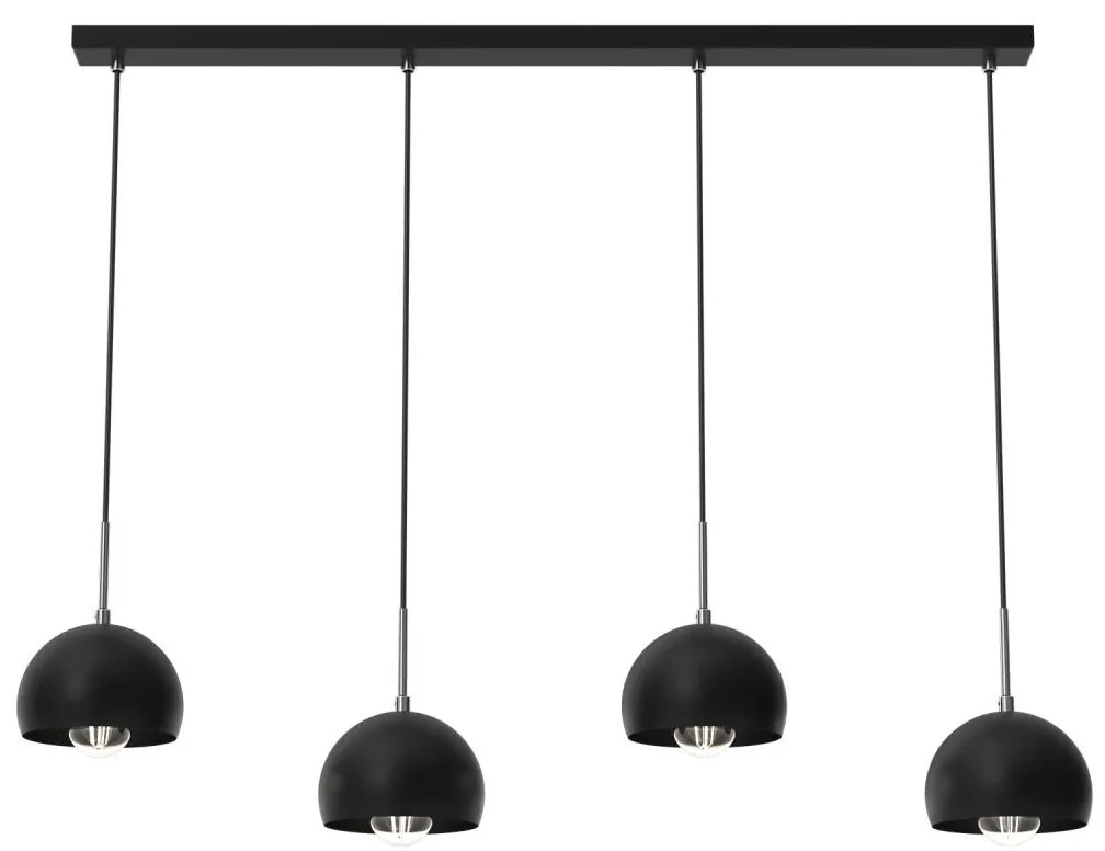 Csillár zsinóron COOL 4xE27/60W/230V fekete