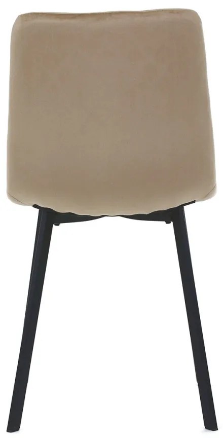 Scaun tapițat cu material din catifea de culoare cappuccino. DCL-973