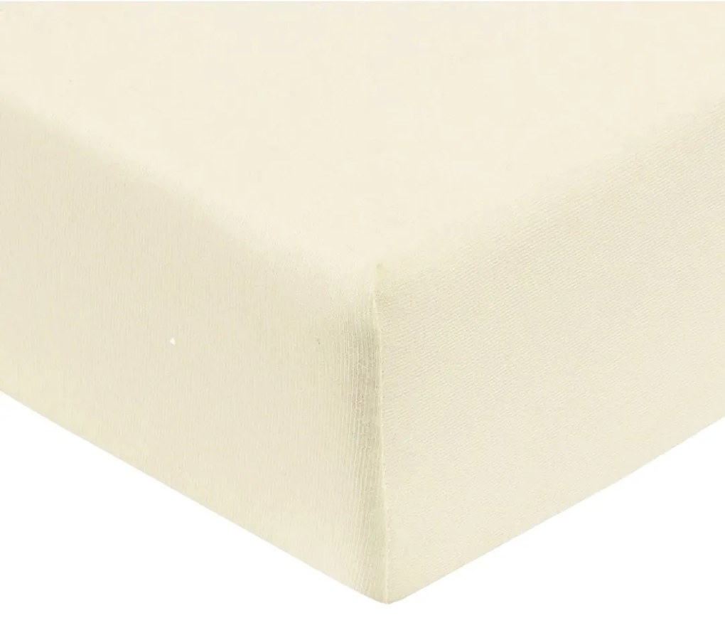 Lepedő Jersey krém TiaHome - 180x200cm