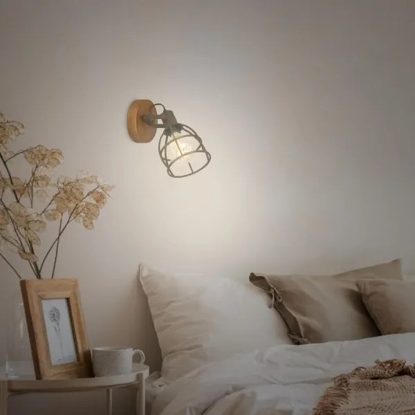 Briloner 2670-014 - Fali spotlámpa RETRO 1xE27/25W/230V barna