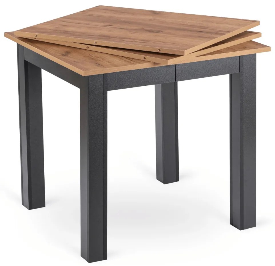 Bővíthető étkezőasztal 80–200 cm Craft tölgy / fekete színkombinációban – BEN