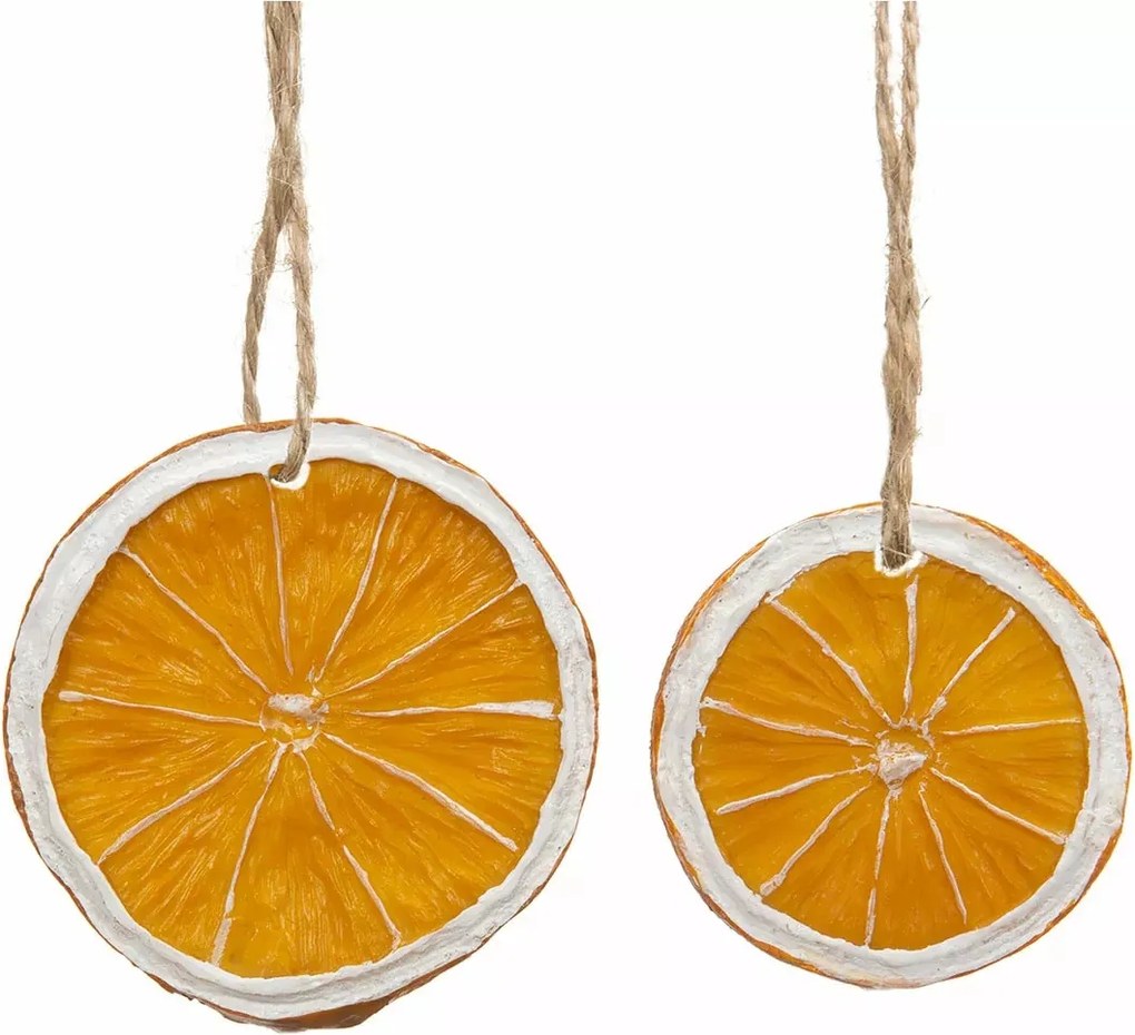 Bomba Medál Narancssárga karácsonyfadísz karácsonyra 2 db