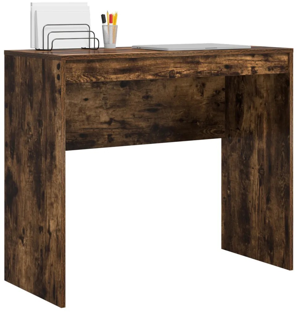 Íróasztal Füstölt tölgy Szerelt Fa 90 x 40 x 76 cm Íróasztal