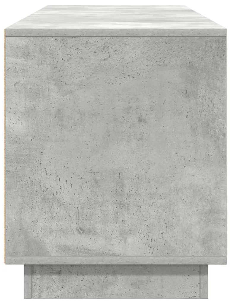 betonszürke TV-szekrény LED lámpákkal 160,5x41x50 cm