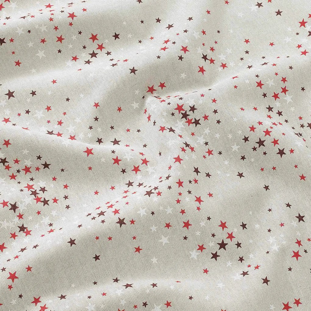 Goldea ovális terítő valencia - csillagok natúr alapon 140 x 280 cm